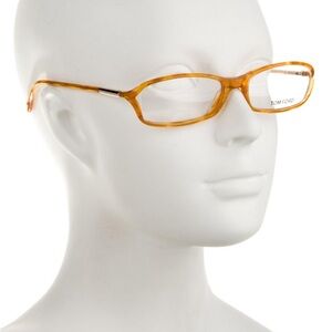 Tom Ford Women's Amber Tortoise Rectangular Glasses